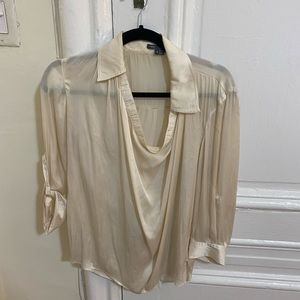 Vince cowl neck top silk